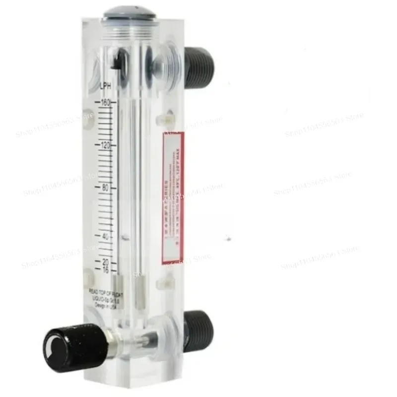 FA-15T Plexiglass Surface Float Flowmeter With Regulator For Nitrogen Oxygen Water Liquid Single Scale LPM LPH