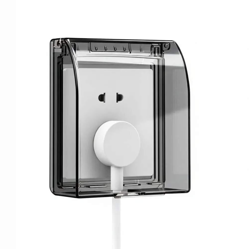 Power Outlet Supplies Wall-mounted Switch Protective Cover Self-Adhesive Plastic Protection Socket 86 Type Splash-Proof Box Wall