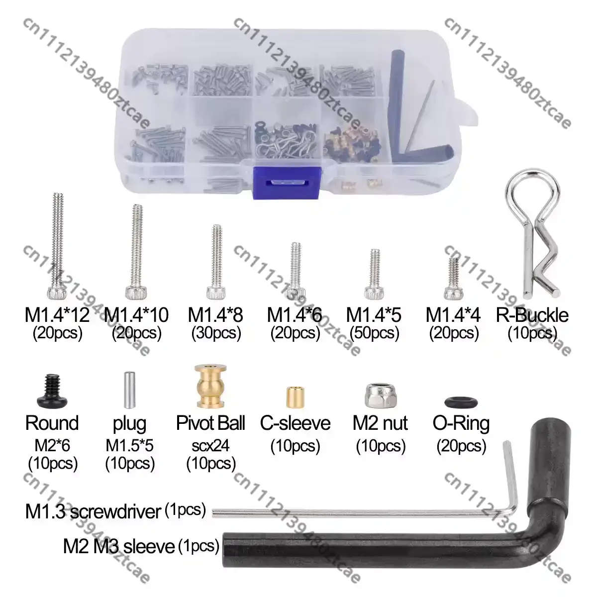 1/24 Mini RC Crawler Complete Screw Kit Tiny Off Road Model Car Hardware Fastener Replacement Accessories