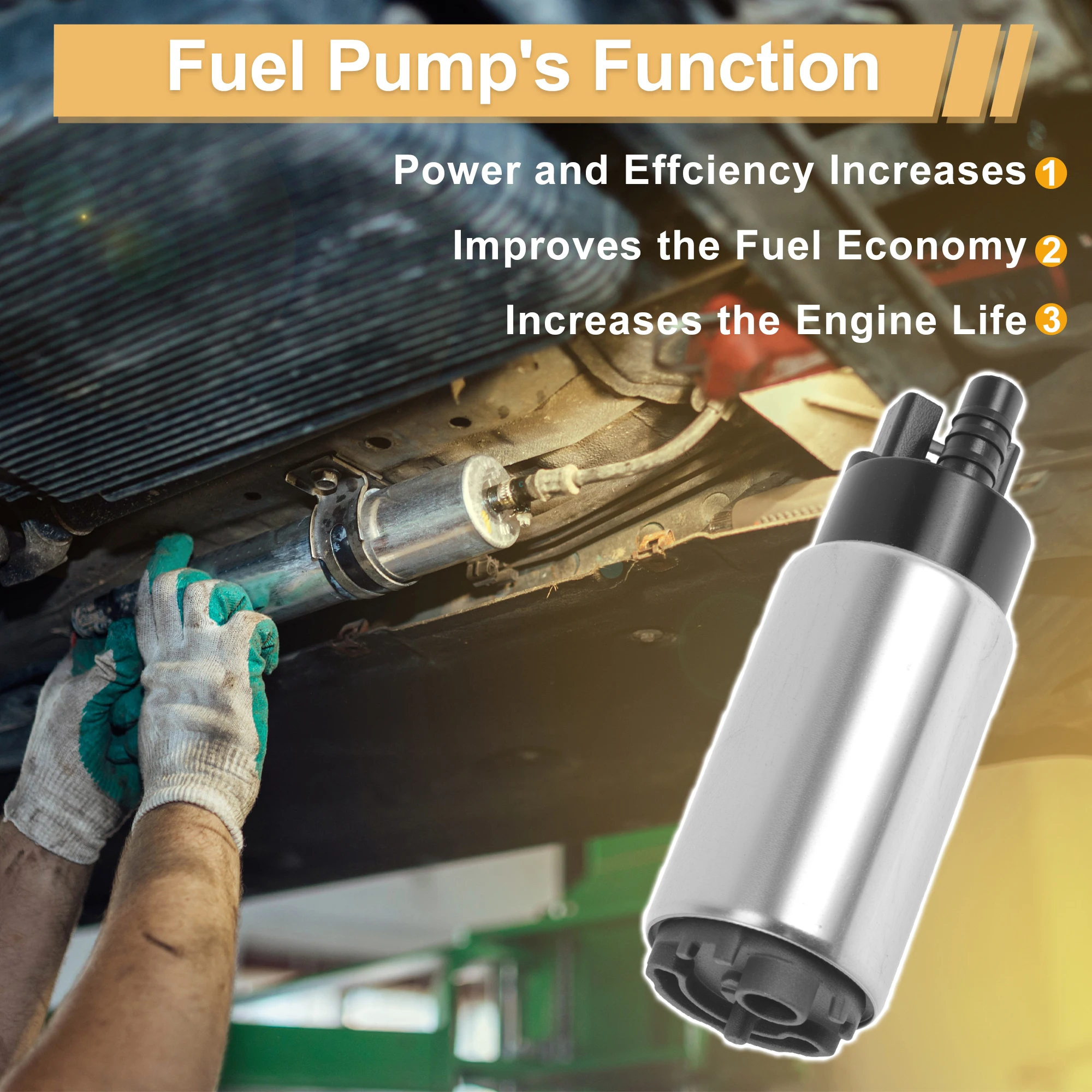 UXCELL Fuel Pump For Yamaha FJR1300 FJR1300A 2001-2013 Metal Plastic Rubber Electric Fuel Pumps Set Replaces 4C8139070100