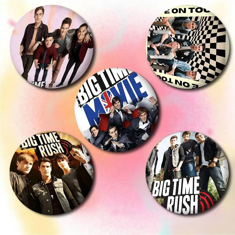 الدراما التلفزيونية B-Big Time Rush شارات الإبداعية صفيح لينة زر دبابيس الحيوان أيقونة بروش التلبيب على ظهره
