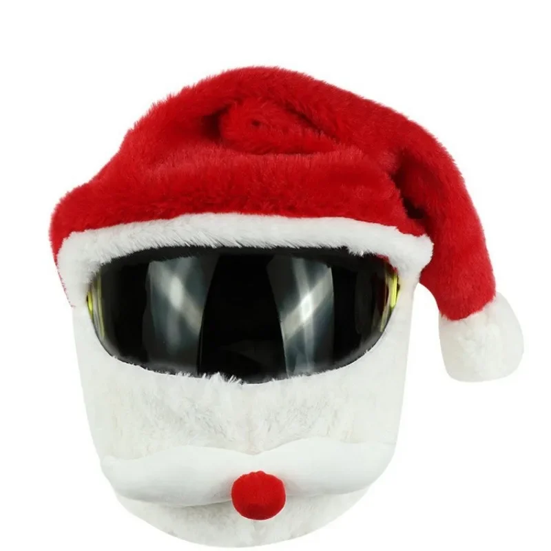 New American motorcycle head-mounted Christmas hat decoration outdoor Christmas hat helmet cover jewelry wholesale