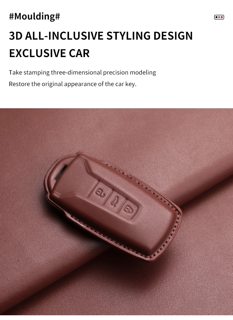 Leder-Autoschlüsselhülle für Touareg 2019 2020 2021 2022 2023 2024 2025 2026 Schlüsselschutz-Zubehör – Detail 7