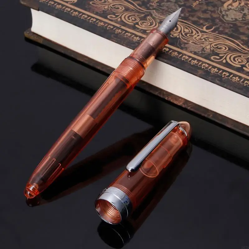 JINHAO 992 Transparent Fountain Pen 0.5mm Stationery Supplies Writing Tools Gift