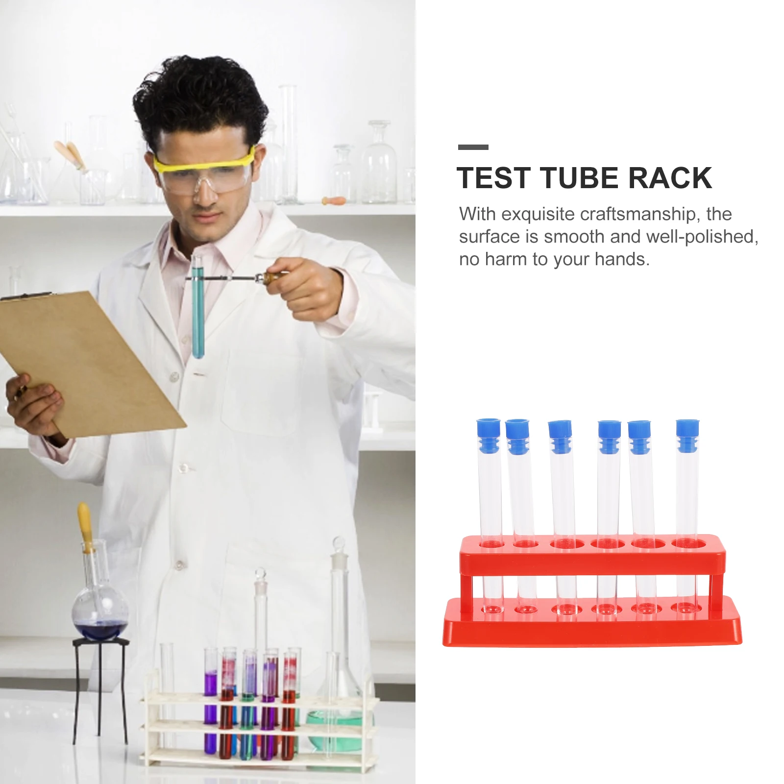 

Tube Rack Suit Convenient Test Organizer Experiment Tubes Kit Practical Holder Laboratory Shelf