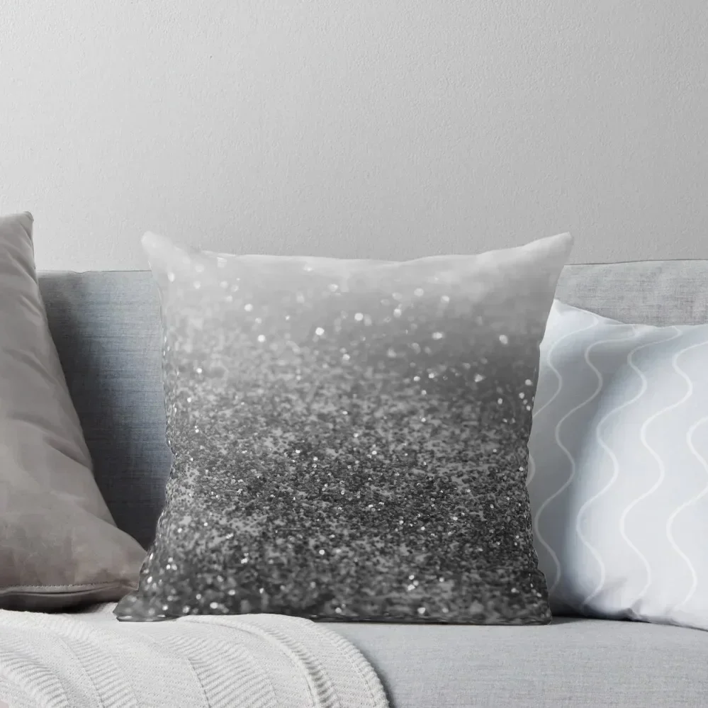 

Silver Gray Black Glam #2 (Photo of Glitter Only - Not Reflective) Throw Pillow Pillowcases Ornamental Pillow pillow