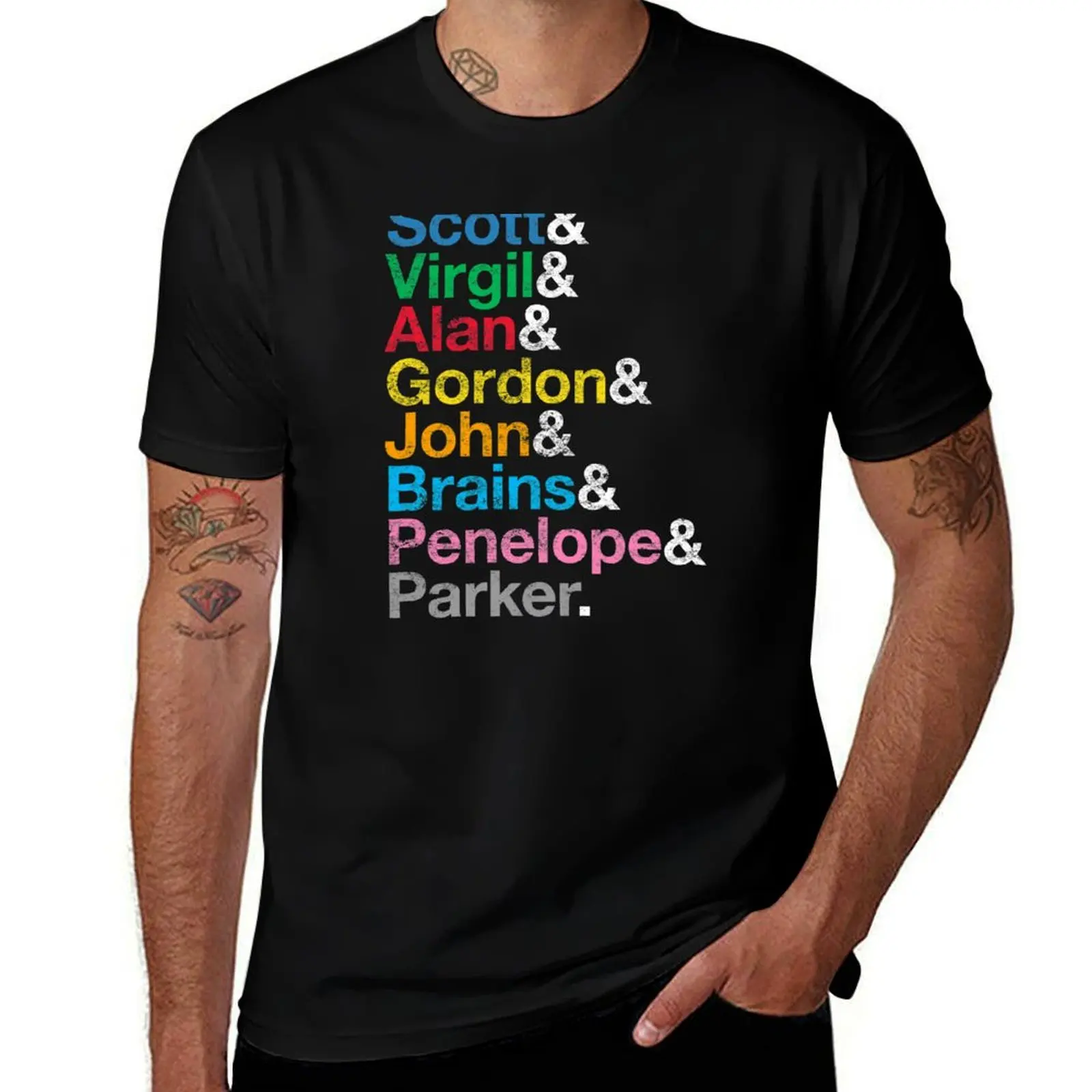 

International Rescue Team (Color & White) T-Shirt tops oversized t shirt blacks t shirts for men graphic