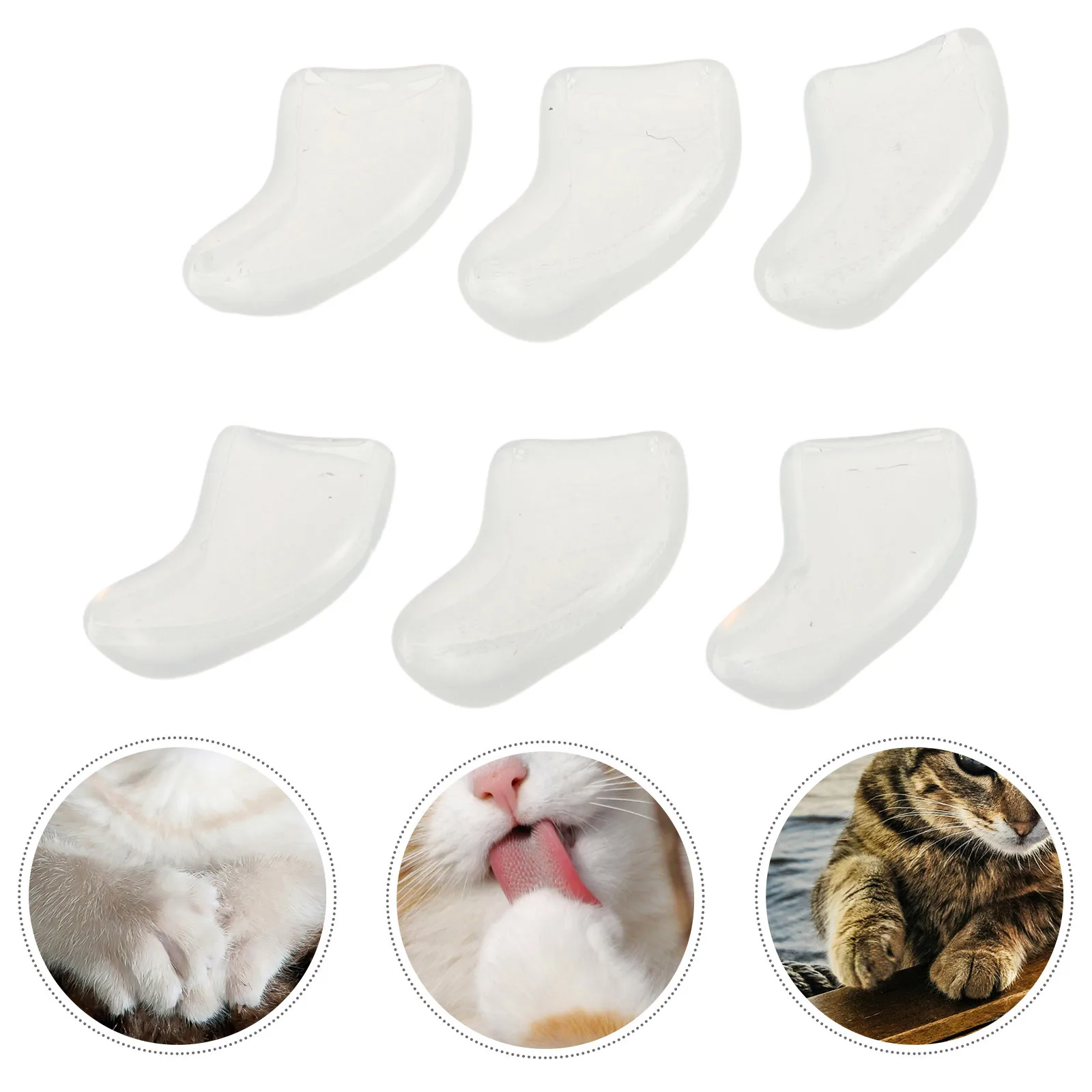 

20Pcs Cat Nail Caps Colorful Tpr Anti-Scratch Nail Covers for Pet Claws Indoor Cats Kitten Paw Protection Easy to Apply