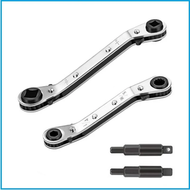 Conjunto de chave de catraca para manutenção de ar condicionado, chave de catraca de 3/8 polegadas a 1/4 polegadas 5/16X1/4 polegadas para manutenção HVAC