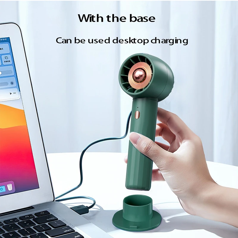 Портативный мини-вентилятор с USB-зарядкой, персональный Регулируемый охлаждающий вентилятор, безлопастный портативный турбо-вентилятор для путешествий, дома, офиса
