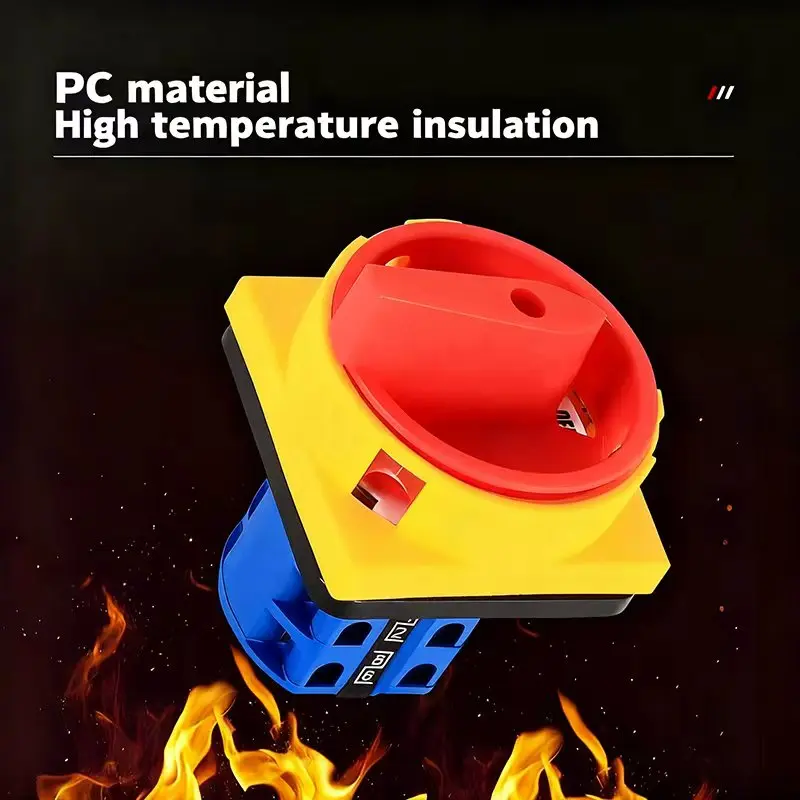 LW26-20/2GS 20A 25A 4 أقطاب مفتاح نقل الكاميرا الدوارة، 2 موضع مفتاح التحول ON-OFF مع قفل 8 محطات المفتاح الرئيسي #2
