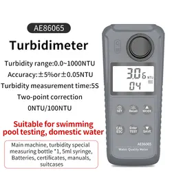 Portable turbidimeter AE86065 Digital turbidity meter tester range 0.00~1000NTU