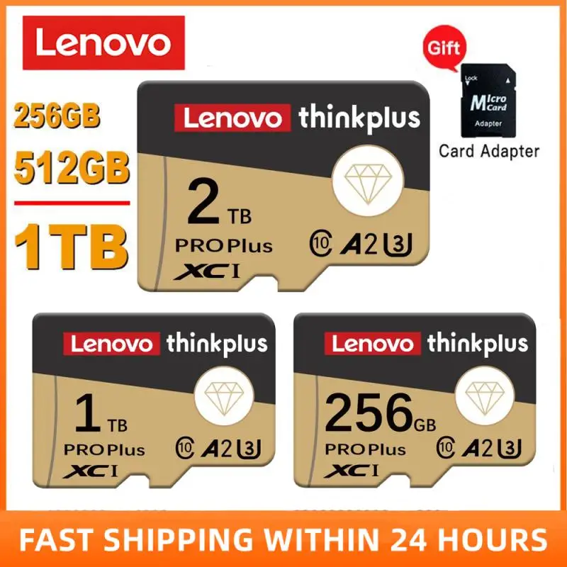 Karta pamięci SD Lenovo karta Micro TF/SD 1TB klasa 10 High Speed A2 U3 Flash TF karta V60 2 TB karta pamięci Usb do aparatu 4K