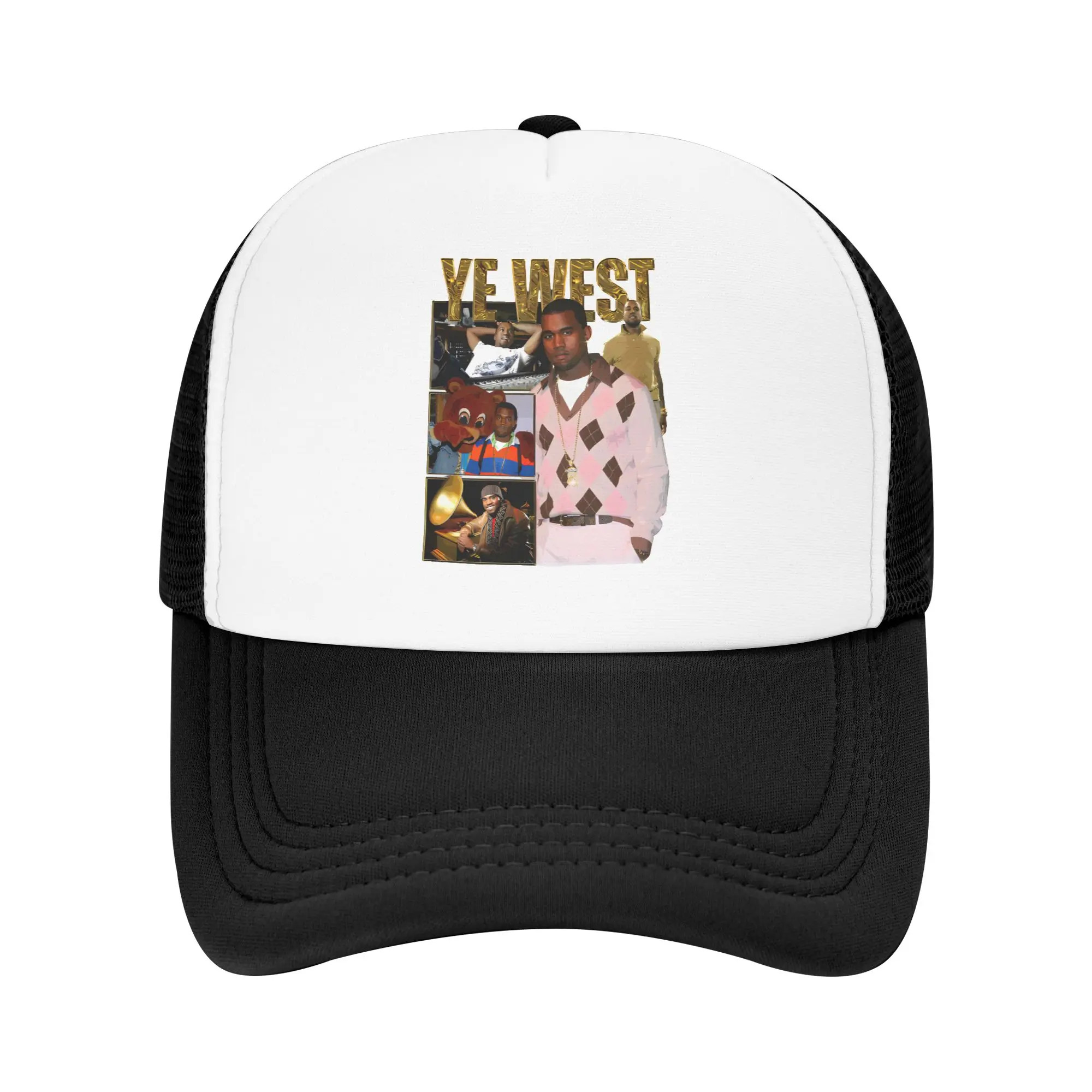 

Custom Popular Singer Kanye West Baseball Cap Sun Protection Men Women's Adjustable Trucker Hat Spring Personalized Dad Hat