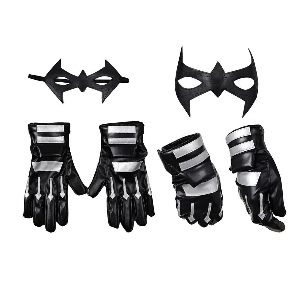 Adult Arkham Cosplsy Knight Gloves Eyemasks Costume Accessories Halloween Carnival Movie Nightwing Roleplay Blindfold Party