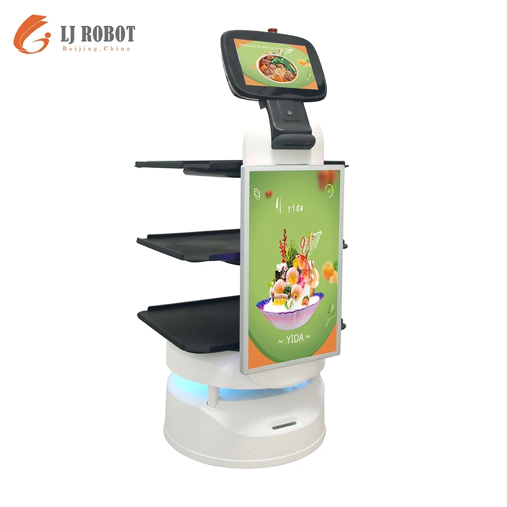 

Autonomous Mobile Robot AMR Two Screen Food Delivery Robotic Equipment