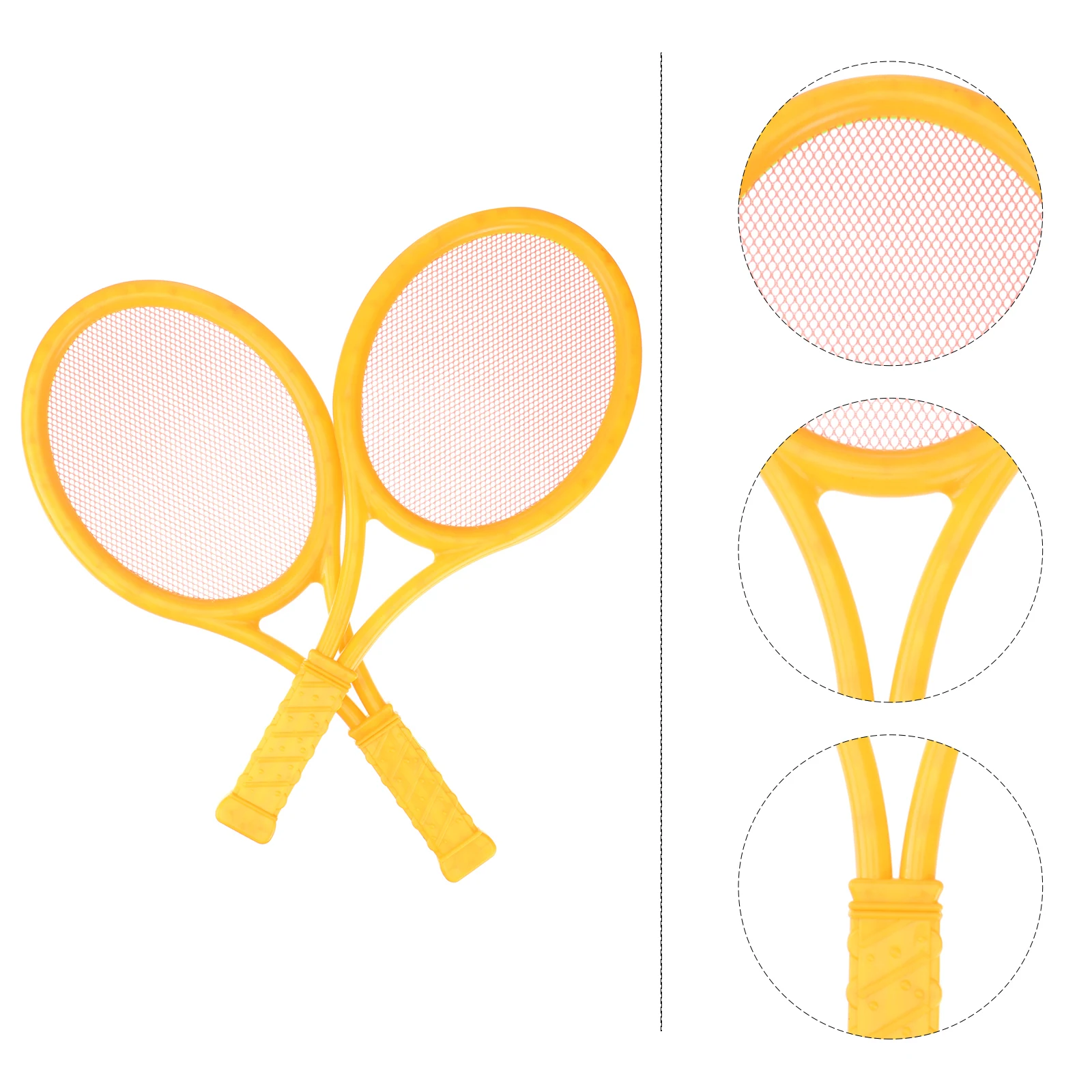 

2pcs Tennis Badminton Racket Set Kids Lightweight Durable ABS Portable Outdoor Sports Parent-child Beginner Safe Smooth Bezel