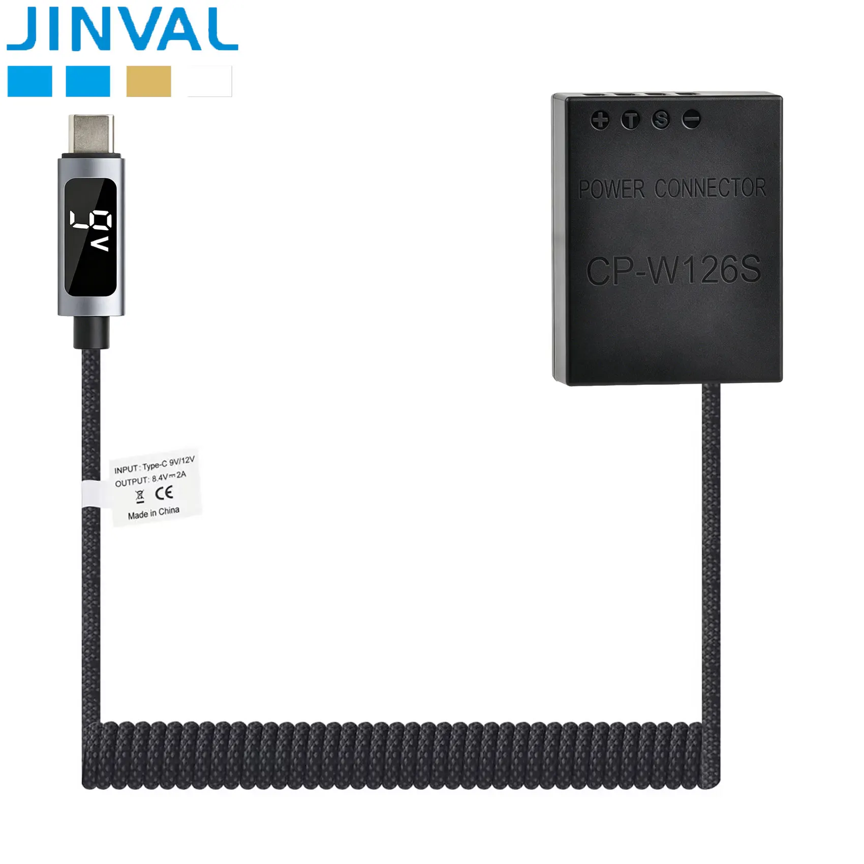 JINVAL NP-W126 Power Adapter NP-W126S W126 Dummy Battery PD 20W Type-C Input For Fujifilm X100VI X100V XT30II XT30 III XS10