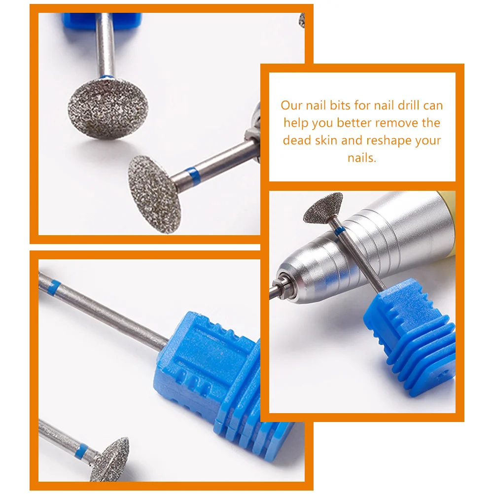 

3 Pcs Beauty Salon Nail Drill Bits Cuticle Exfoliating Durable Nails for Manicure Diamond