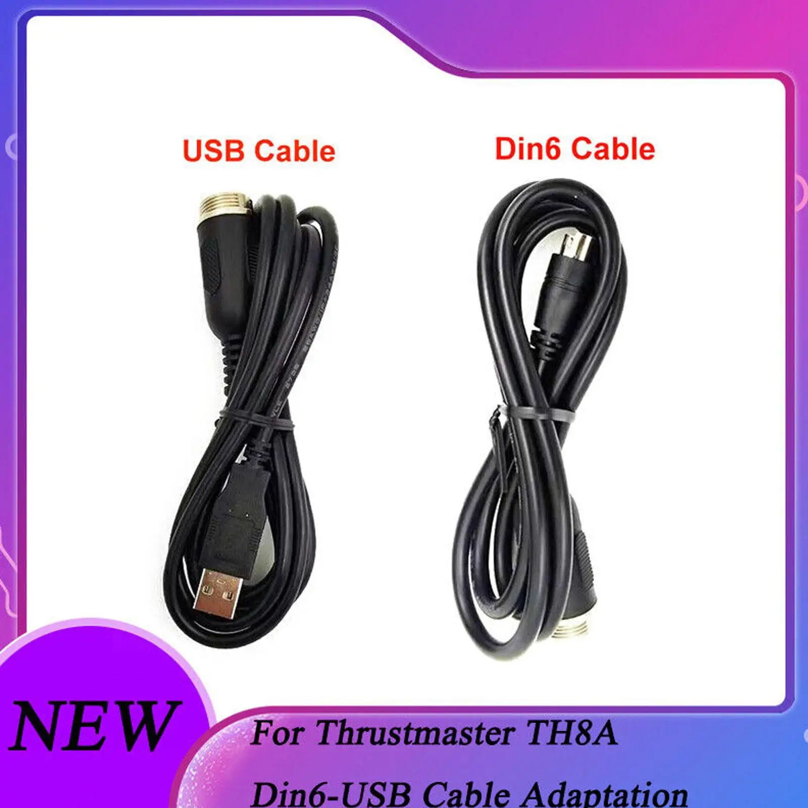 لتوصيل Thrustmaster كابل Din-USB كابل TH8A إلى جزء توصيل TH8A TSSH وكابل توصيل احتياطي DIN-USB N8Y9