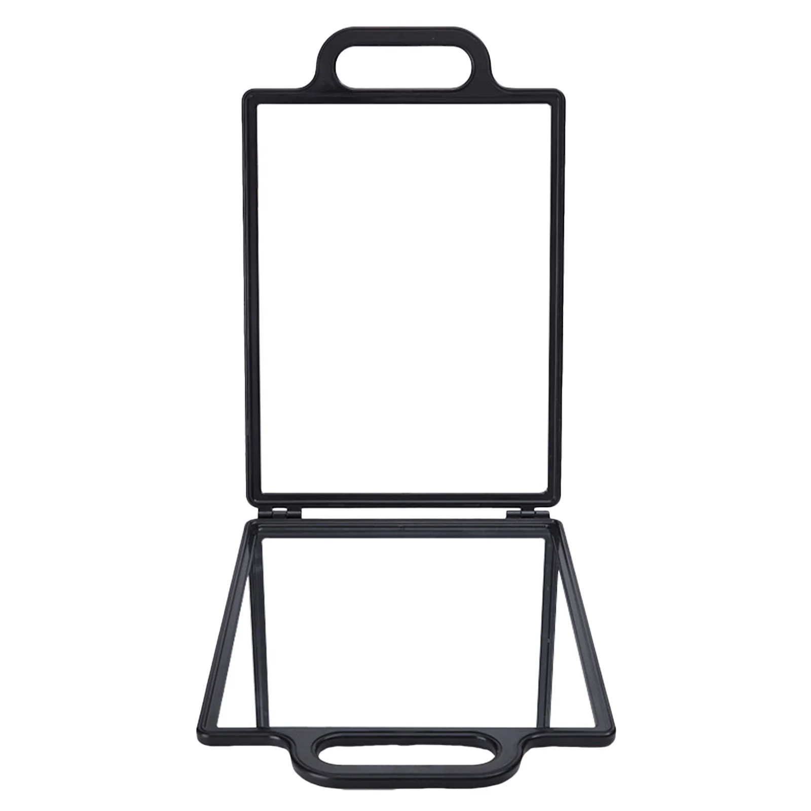 กระจกแต่งหน้าแบบแขวนสองด้าน ขนาด 14x9 นิ้ว พับได้ สำหรับร้านเสริมสวย ใช้สำหรับทำผม มองด้านหลัง พกพาสะดวก เหมาะสำหรับช่างตัดผมและการเดินทาง