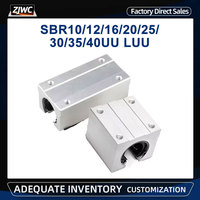 1pc SBR10UU SBR12UU SBR16UU SBR20UU SBR25UU Linear Ball Bearing Block 12mm Linear Slider For CNC Router SBR Linear Guide Rail