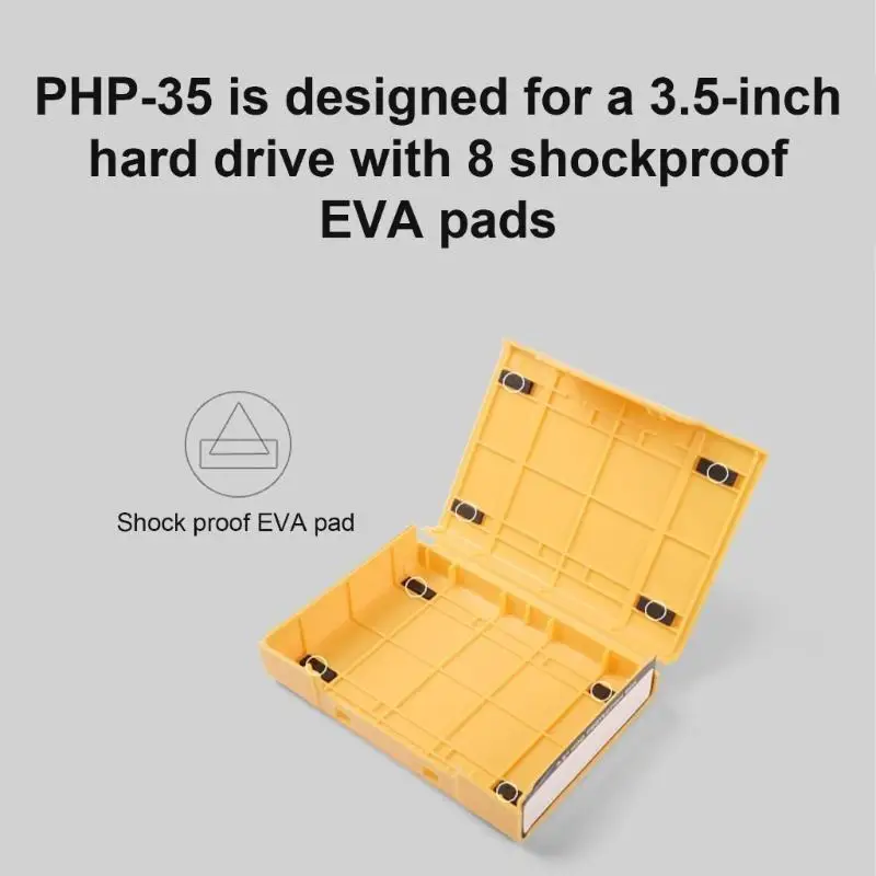 652F Hard Drive Case for 3.5inch HDD SSD Carrying Protective Portable Hard Drive