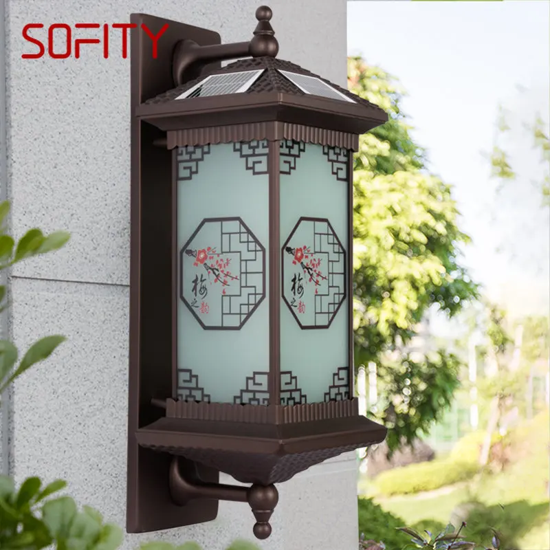 

SOFITY Outdoor Solar Wall Lamp Creativity Plum Blossom Pattern Sconce Light LED Waterproof IP65 for Home Villa Courtyard