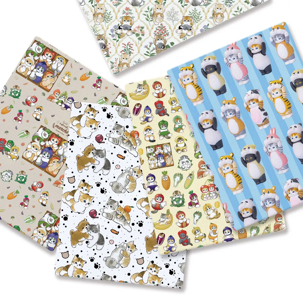 Polyester cotton Cartoon Fabric 140*50cm Handmade Sewing Patchwork Quilting Baby Dress Home Sheet Printed Fabric Sewing Kids