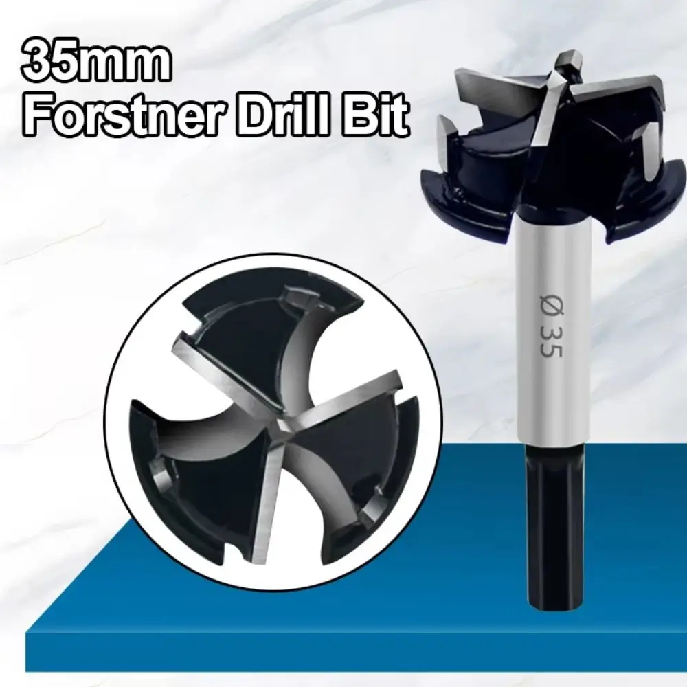 3 Flutes Hinge Hole Opener Hex 35mm Adjustable Limit Woodworking Drill Bit Professional Carbide Tip Wood Auger Cutter Door