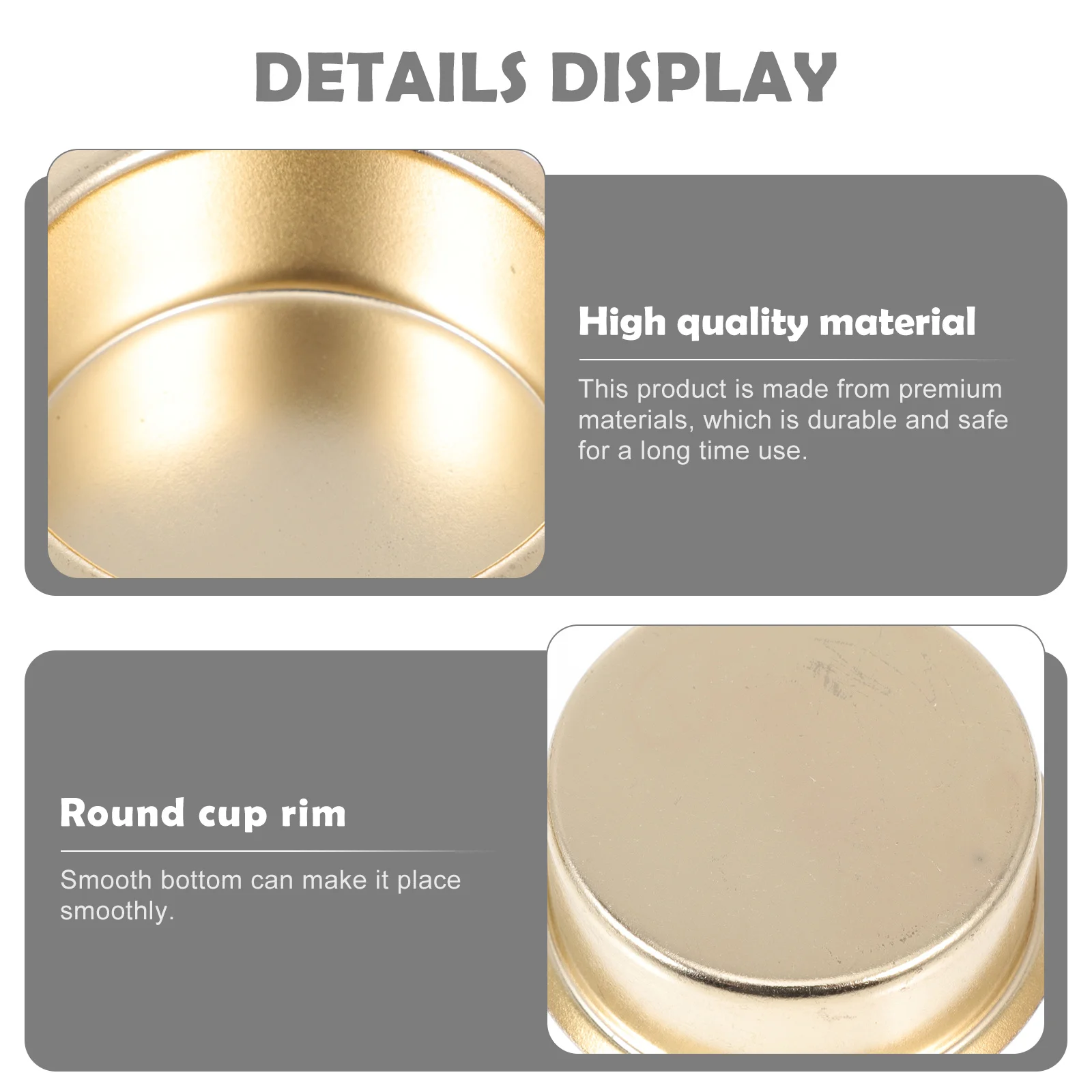 

4pcs Metal Cups Diy Candlesticks Holiday Decor, Halloween Candleholders, Mini Candleholders, Golden Xmas Accessories,