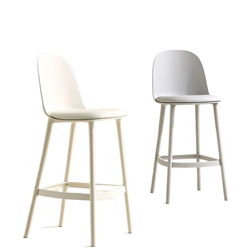 

Nordic modern simple bar home creative high stool backrest Internet celebrity bar chair front desk plastic island chair