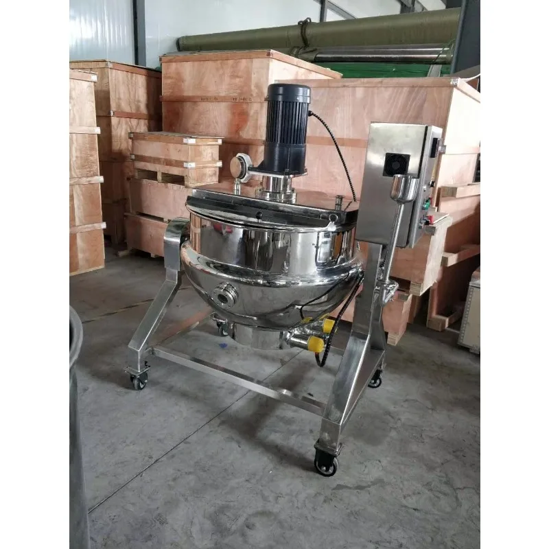 ماكينة غليان السكر من الفولاذ المقاوم للصدأ 304، وعاء ذوبان السكر من نوع المائل #5