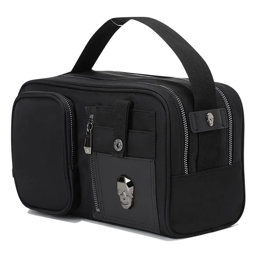 New High Quality Golf Storage Bag High end Magnetic Switch Metal Skull Head bucket Women\'s Makeup Bag