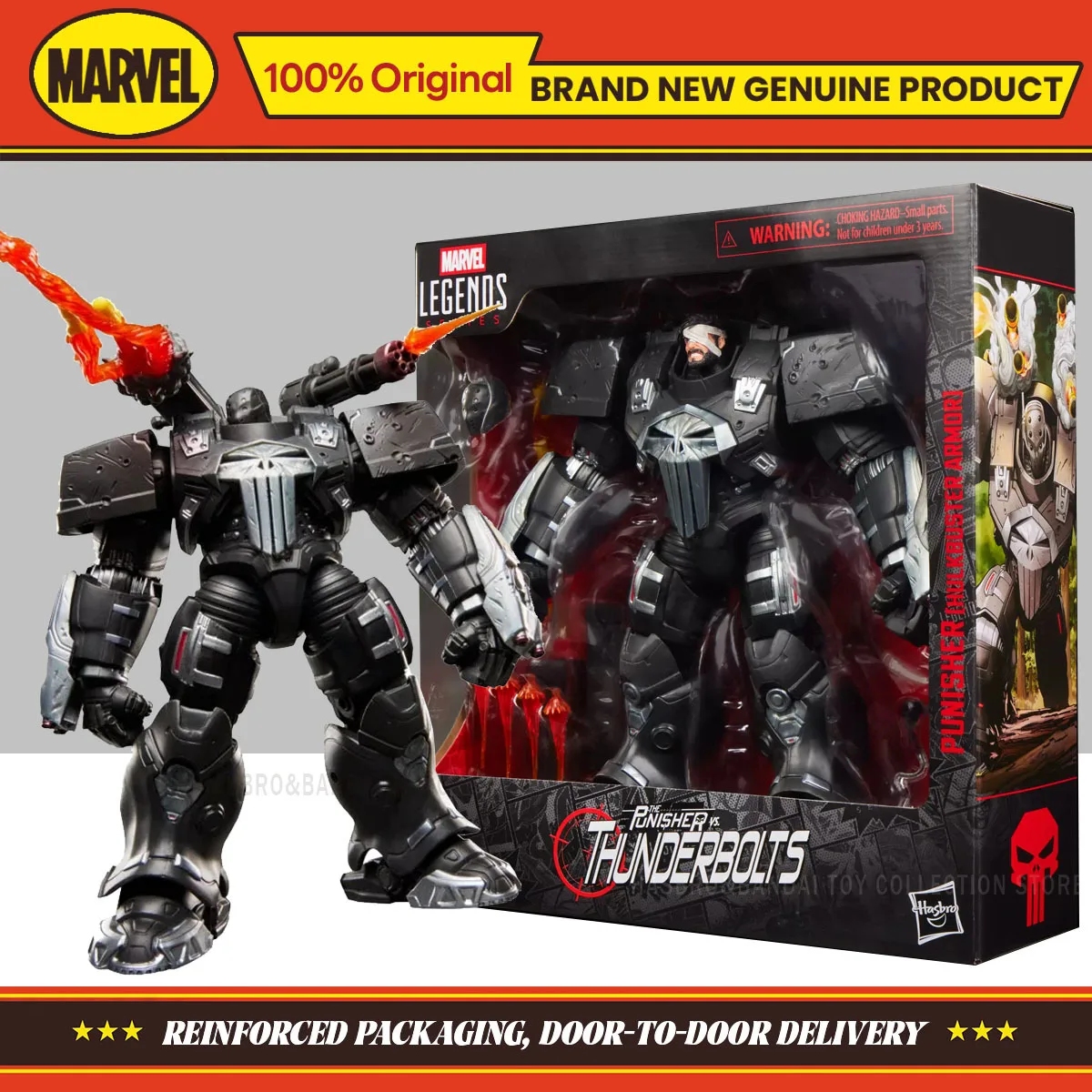 Em Estoque: Nova Coleção Original Hasbro Marvel Legends Series - Figura de Ação Punisher Hulkbuster Armor Versão Comic, Modelo de 6 Polegadas