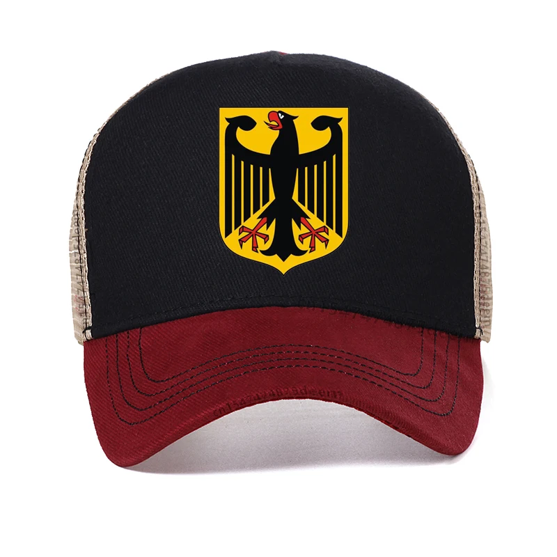 

german eagle men hat Germany state coat of arms lapel pin Bundesadler flag deutschland Baseball Cap summer Mesh Trucker hats