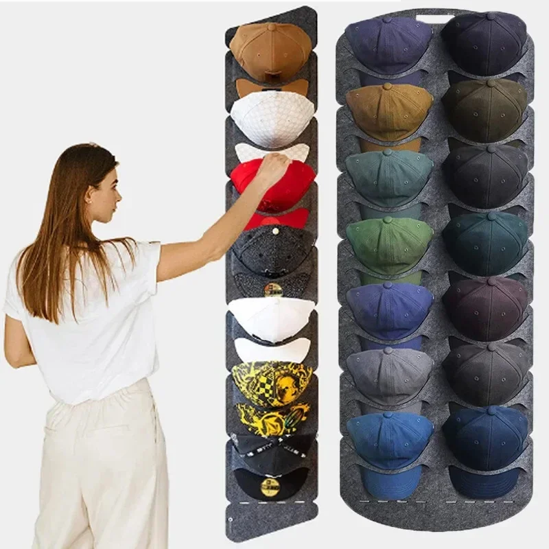 Felt Hat Organizer Storage Rack Wall Hat Storage Rack Door Hanging Baseball Cap Storage Bag Home Closet Neat Hat Rack