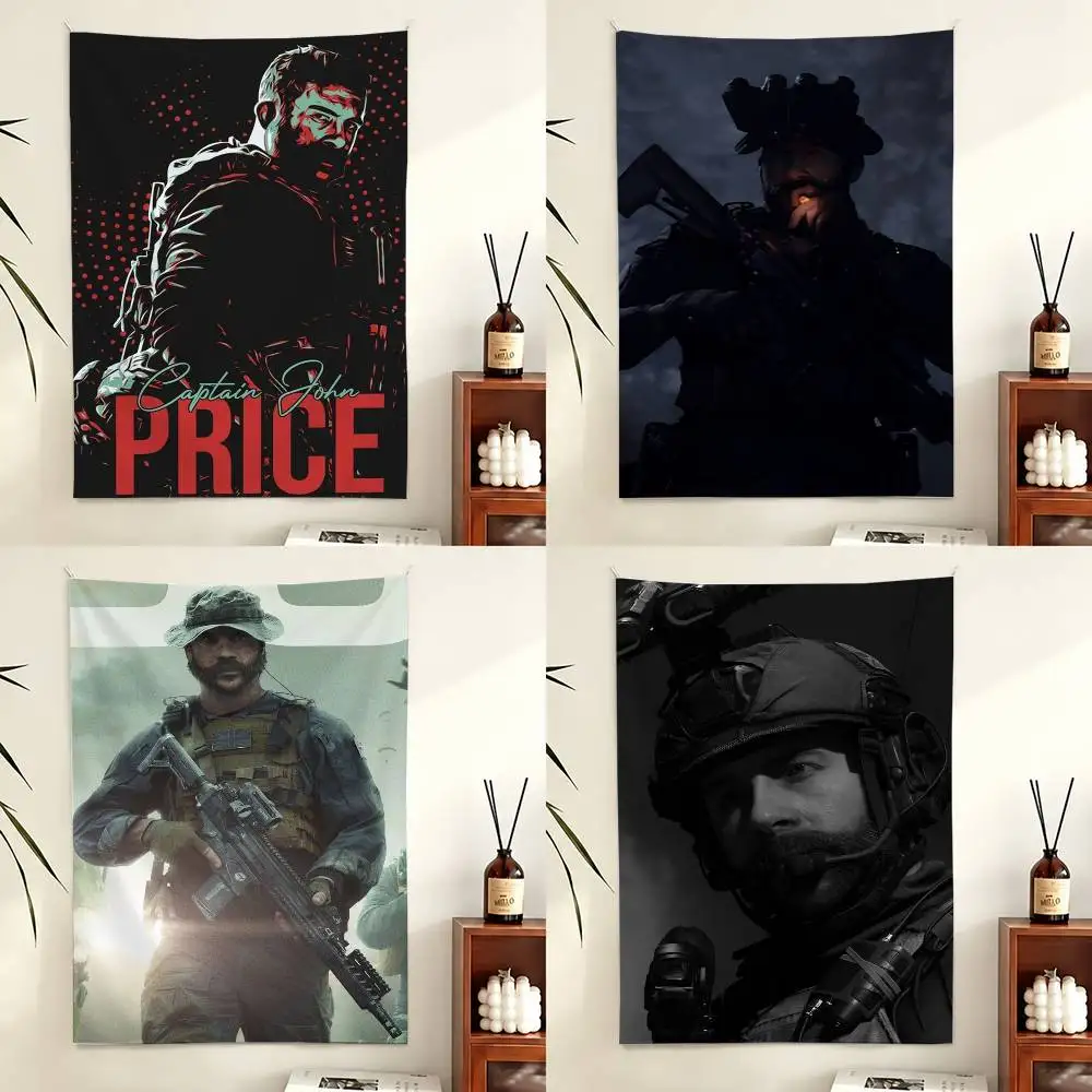 Captain J-John P-Price Flag Digital Printing Banner for Garage Wall Out Door Decoration