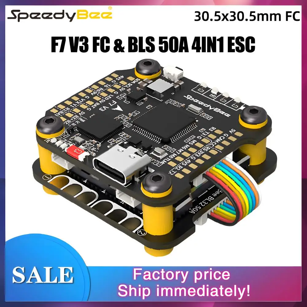 

SpeedyBee F7 V3 Flight Stack 3-6S Lipo F7 V3 Flight Controller & BL32 50A ESC 30.5x30.5mm 500MB Flash For RC FPV Freestyle Drone