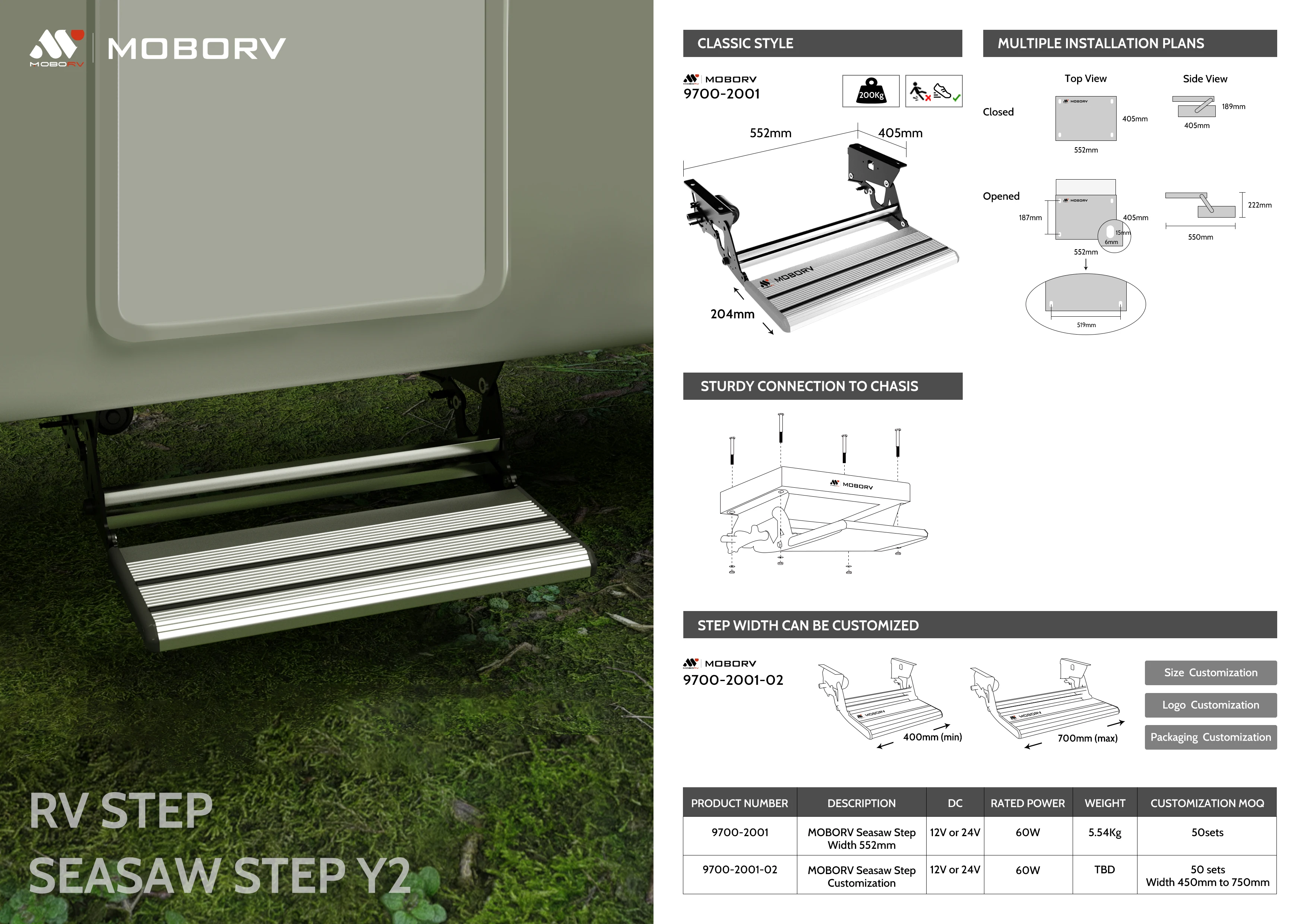 Hot Sale Caravan Motorhome Motorized Step Automatic Slide Out Camper Van Ambulance RV Step