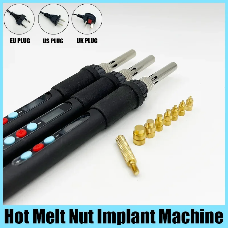 

Heat Set Insert Soldering Iron Tip M2 M3 M4 M5 M6 Brass Hot Melt Inset Nut Embedded Thread Insertion Kit For Plastic 3d Printing