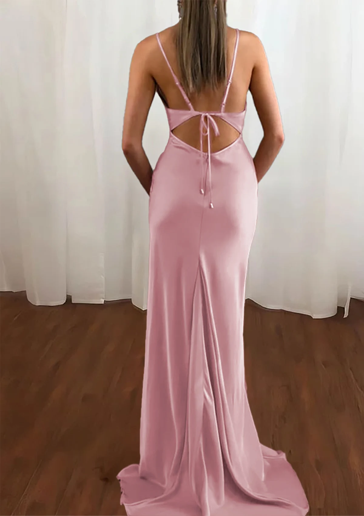 Vestido sereia sem costas feminino com renda, sexy vestido de baile de cetim, festa formal na praia, simples, elegante