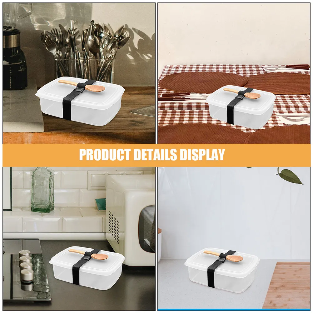 4Pcs Black Adjustable Lunch Box Strap Elastic Spoon Position Holder for Bento Containers Spill Proof Secure Transport School