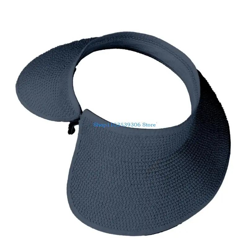 

400A Portable and Stylish Women's Sun Visors Hat with Empty Top for Long Outdoor Use
