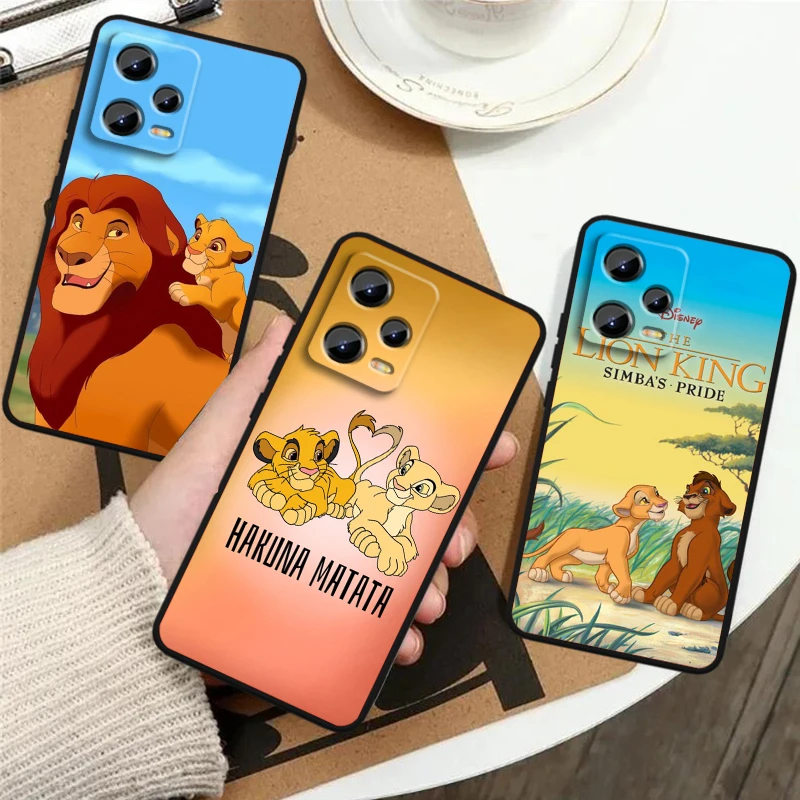 

Disney The Lion King For Xiaomi Redmi Note 13 12R 12 12S Turbo 11 11T 11S 10 10S Pro Plus 5G Black Soft Phone Case