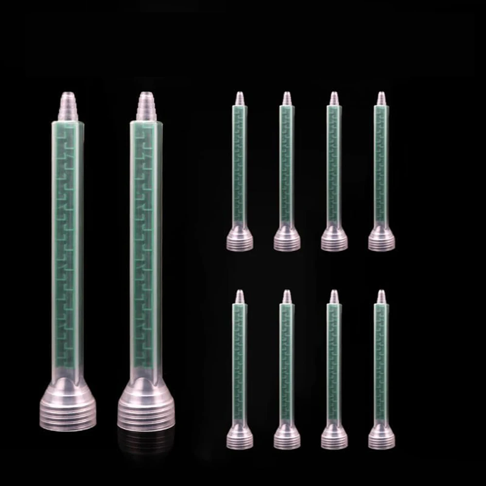 

50Pcs 6.3 Inch Static Mixer Tips, 24 Elements Epoxy Resin Mixing Nozzle, Plastic Glue Nozzle for 2 Part AB Adhesive Glue