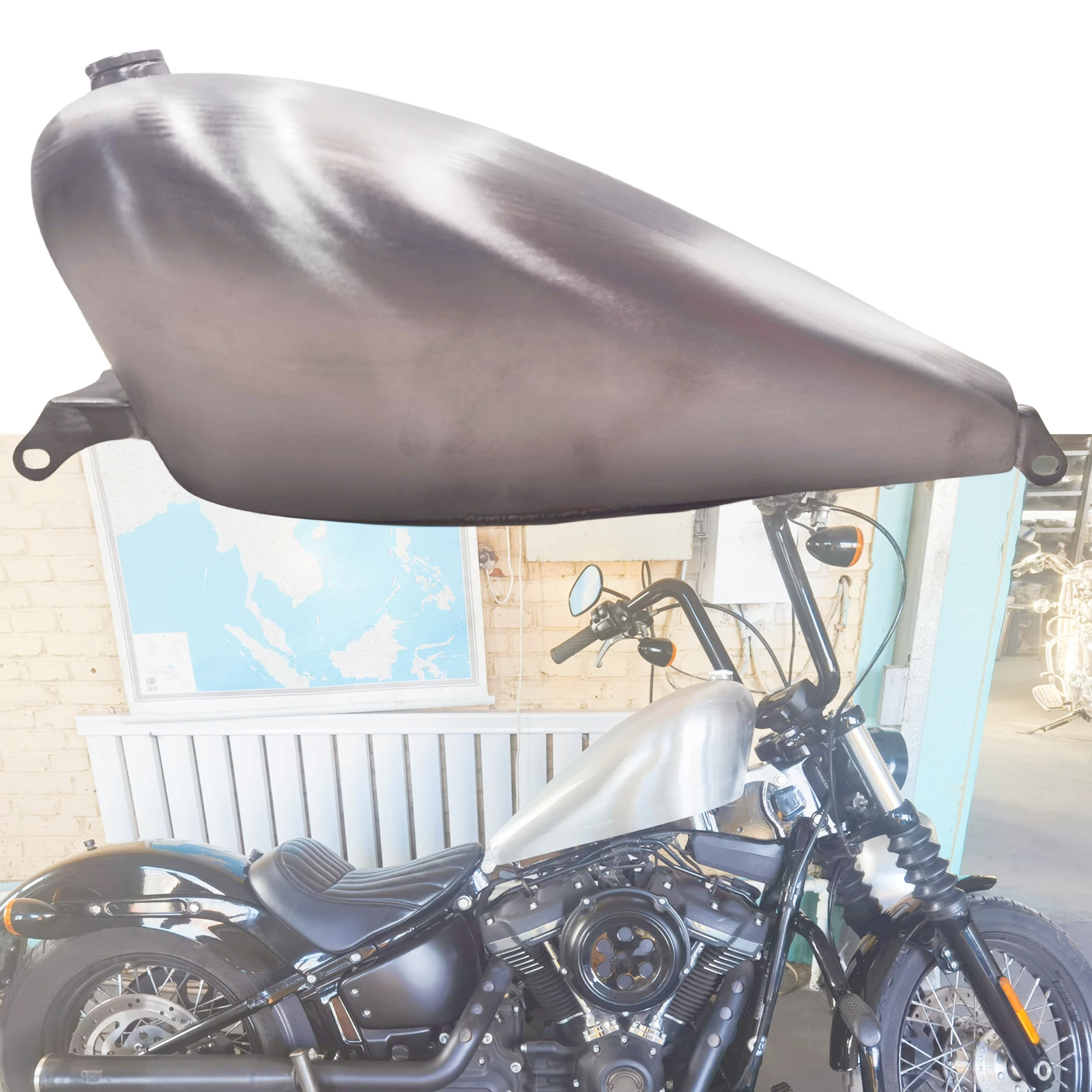 14 L Motorbike Petrol Fuel Tank Box Luggage For Harley Softail Street Bob M8 After Year 2018