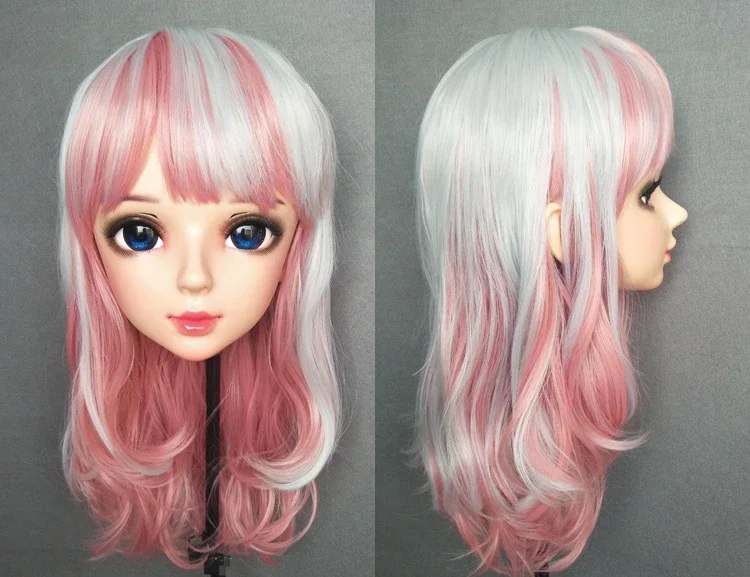 

(DM-WIG12) Resin Japan Anime Kigurumi Cosplay Mask Lolita Crossdressing BJD Masks' WIG 70cm