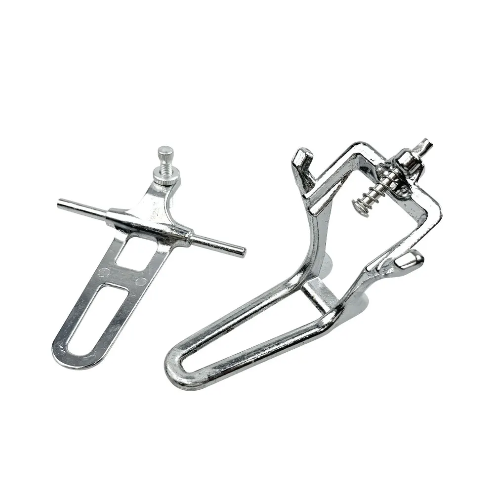 Regulowany artykulator dentystyczny L M S, rama do artikulacji protez do montażu modeli zębów prefabrykowanych, dla technika dentystycznego w laboratorium dentystycznym.