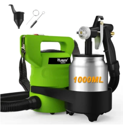 

N Huepar Paint Sprayer Electric 650 Watt Spray 1 1000ml Paint Container With 1.0mm nozzles & Two Copper cores & 3 Spray Pattern